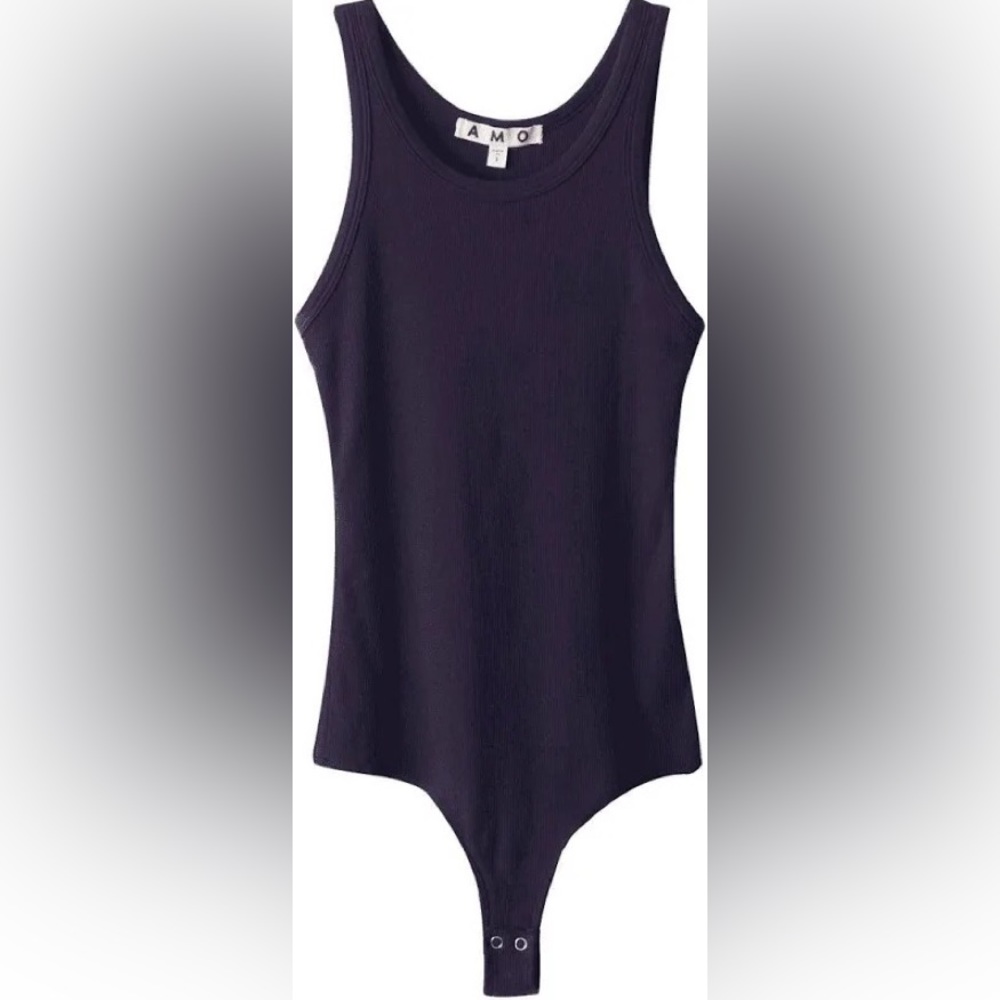 AMO Long Rib Tank Body Suit - Picture 2 of 3